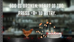 egg is broken. heart is too 