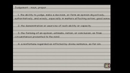 Judgement 